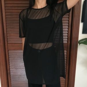 Sheer Mesh Black Top